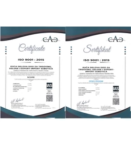 Sertifikat ISO 9001 : 2015